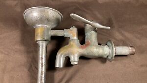 Antique Brass Porcelain Drinking Fountain Bubbler Faucet Swing Away