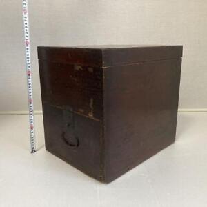 Japanese Antique Safe Box 15 7 Inch Meiji Era Wooden Old Chest Tansu Drawer