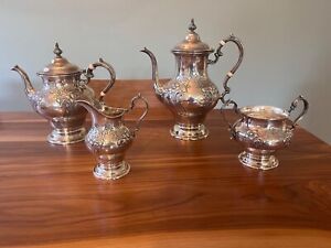 Gorham Chantilly Vintage Sterling Silver Coffee And Tea Service Set 4 Pcs
