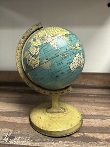 Vintage J Chein Co World Globe Rotating Base