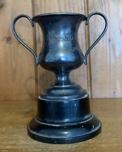 1937 Running Vintage Silver Plate Trophy Loving Cup Trophies Trophy