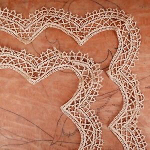 Table Cloth Lace Square Edge Handmade Linen Antique French Bobbin Lace Table