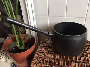 Antique Large Cast Iron Cooking Pot 12 Pint By Cws Stove Gypsy 19th C