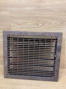 Vntg Salvaged Metal Heat Air Register Grate Vent W Louvers Restoration