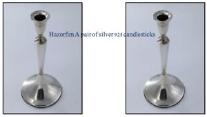 Hazorfim A Pair Of Silver 925 Candlesticks