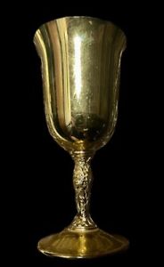 Vintage Wine Goblet Electroplated With 23k Gold From The International Silver Co