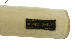 Anti Tarnish Roll 8 Slot Flatware Silver Dessert Knives Yellow Bag 10 1 2 X 11