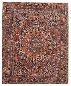 Traditional Vintage Hand Knotted Carpet 9 9 X 12 0 Wool Area Rug