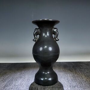 7 4 China Antique Song Dynasty Ru Kiln Black Glaze Amphora