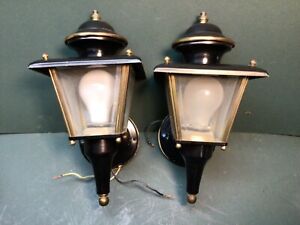 Vintage Brass And Aluminum Carriage Lamp Wall Sconces Acme Lanterns Co Brooklyn