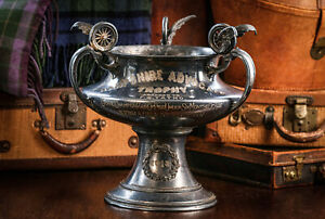 Rare Massive Antique Silverplate Trophy Cup Nebraska State Fair Country Decor