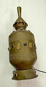 1900 Antique Lamp Brass Vintage Working Old Rare Collectible