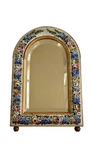 Original Venetian Micromosaic Mirror Italy Micro Mosaic Circa 1890