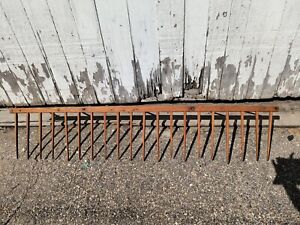 Antique Hand Hewn Horse Drawn Hay Rake Farm Implement Scarce Nearly Perfect 