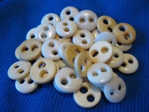 40 Antique Fisheye Buttons China And Bone 1800 S Size 1 2 5 8 