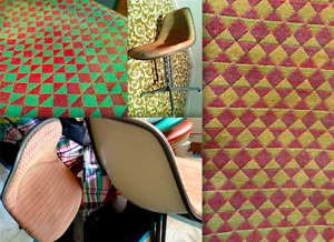  Sale 2 Eames La Fonda Alexander Girard Fabric Side Shells Herman Miller Chair 
