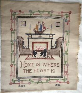 Sampler Home Is Where The Heart Is C1936 Vgc