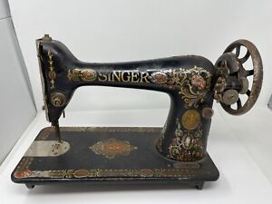 Vtg Antique Singer 66 Treadle Sewing Machine Red Eye G0072578 1923 As Is Repair