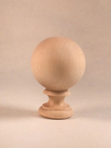 Newel Post Finial Maple Wood Unfinished Cap 2 70 Inch Ball