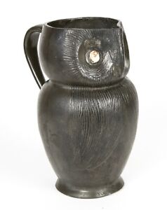 Liberty Co Tudric Pewter Owl Bird Jug Pitcher With Shell Eyes No 035