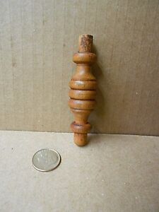 Antique Salvaged Turned Wood Walnut Spindle 2 7 8 Including Tenon