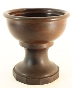  Antique Mid 1800 S Turned Wood Treen Ware Chalice Goblet Raised Cup