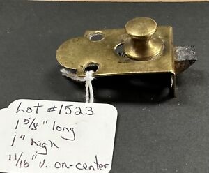 1523 Antique Late 1800s Brass Inset Cupboard Cabinet Small Latch Brass Knob