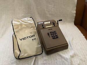 Vintage Victor Adding Machine With Cover In Perfect Condition Works Great 