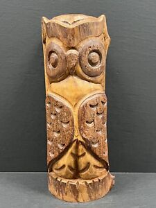 Carved Wood Owl Papermache Mold S