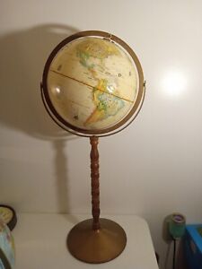 Globlemaster 12 Inch Diameter Rotating Globe Raised Relief On Stand 32 