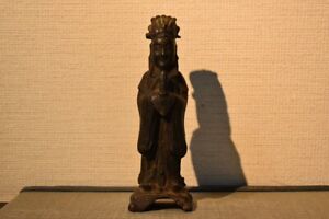 16c Chinese Ming Dynasty Bronze Model Of A Daoist Officia Figure 