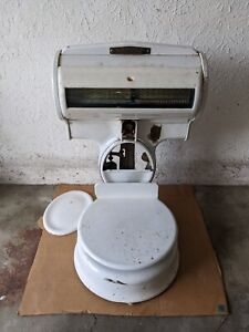 White Porcelain Dayton Moneyweight Scale Local Pick Up Only Vintage Antique 40s
