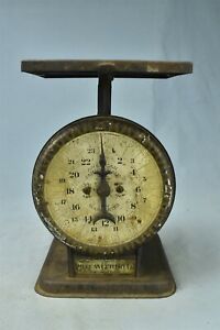 Antique 1898 American Family Household Platform Scale 24 Lbs Chicago Ill 00815