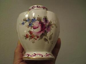 French Faience Clamecy Roger Colas Tin Glazed Pique Fleur Vase