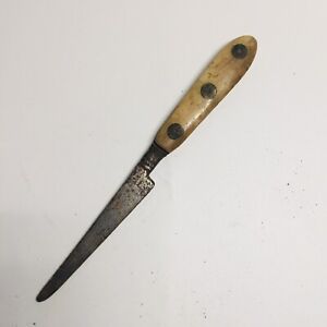 Antique Chinese Bone Handle Opi M Knife