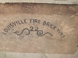  Louisvile Fire Brick Works Stone Advertising Fireplace Back 22 Antique