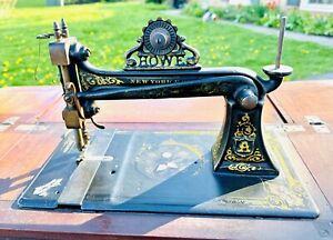 Rare 1860 S Genuine Howe S M Co Model A No 1 Cast Iron Sewing Machine Treadle