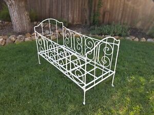 Antique French Victorian Era Wrought Iron Scrollwork Daybed
