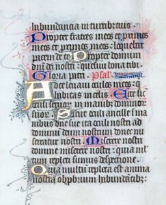 C 1425 50 Medieval Book Of Hours Illuminated Manuscript France