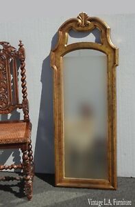Vintage French Provincial Gold Wall Mantle Mirror By Carolina Mirror Co 
