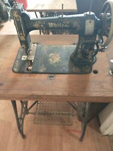 Old White Sewing Machine