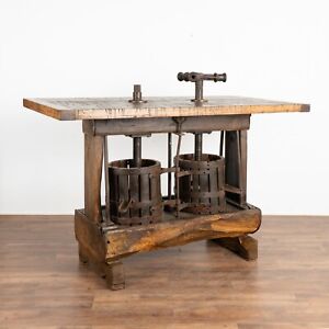 Wine Tasting Table Standing Bar From Old Wine Press Hungary 1900 S