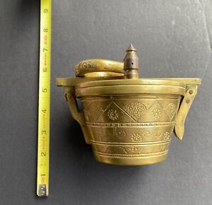 Antique Brass Apothecary Pharmaceutical Nesting Cup Scale Weights 10 Weights