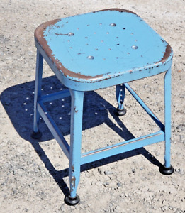 Vintage Lyon Industrial Shop Stool Metal Chair Drafting Desk 7 More Available