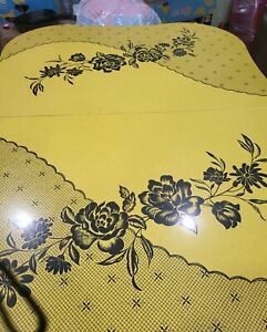 Vintage Mid Century Spartan Flormica Dinette Yellow Kitchen Table Set 4 Chairs