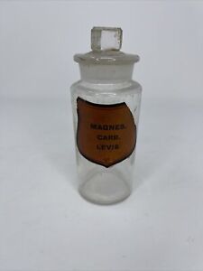 Antique Glass Medicine Apothecary Bottle Magnes Carb Levis 