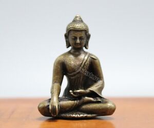 Chinese Pure Bronze Gautama Shakyamuni Sakyamuni Tathagata Buddha Sit Sculpture