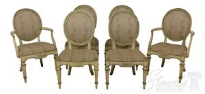 L57976ec French Louis Xvi Style Paint Decorated Dining Room Chairs