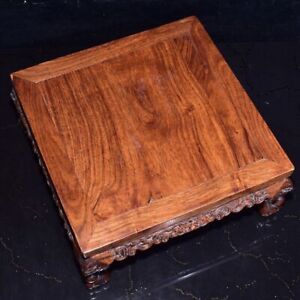 Chinese Natural Rosewood Handcarved Exquisite Square Table 5686