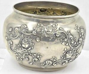 Antique Sterling Silver Gorham Fleury Pattern Open Waste Bowl From Tea Set 166gr